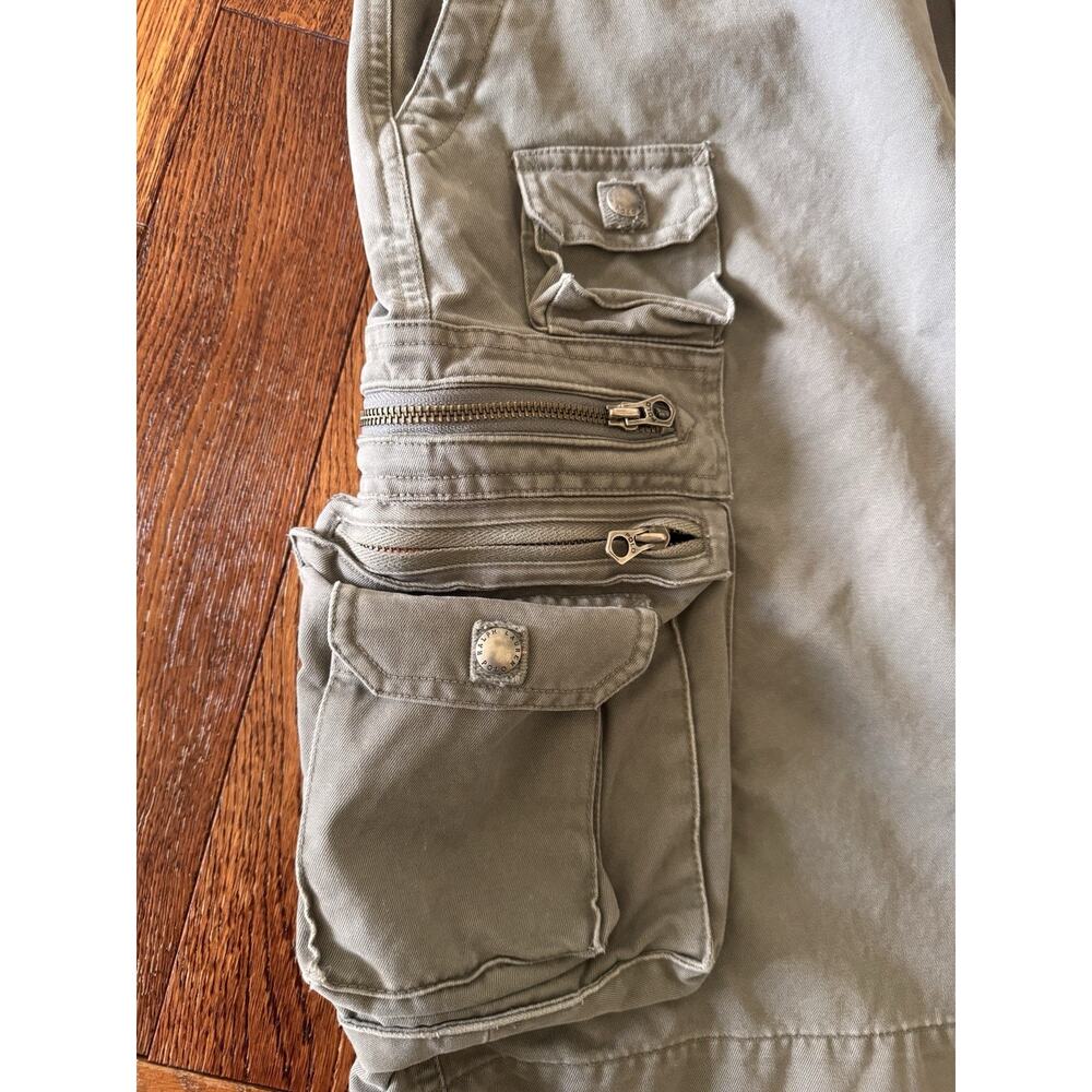 Vintage Polo Ralph Lauren Paratrooper Cargo Shorts Mens 35 Gray Military Utility - Picture 4 of 14